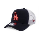 LOS ANGELES DODGERS COLOR ERA 2-TONE WHITE REAR BLACK 9FORTY AF TRUCKER CAP