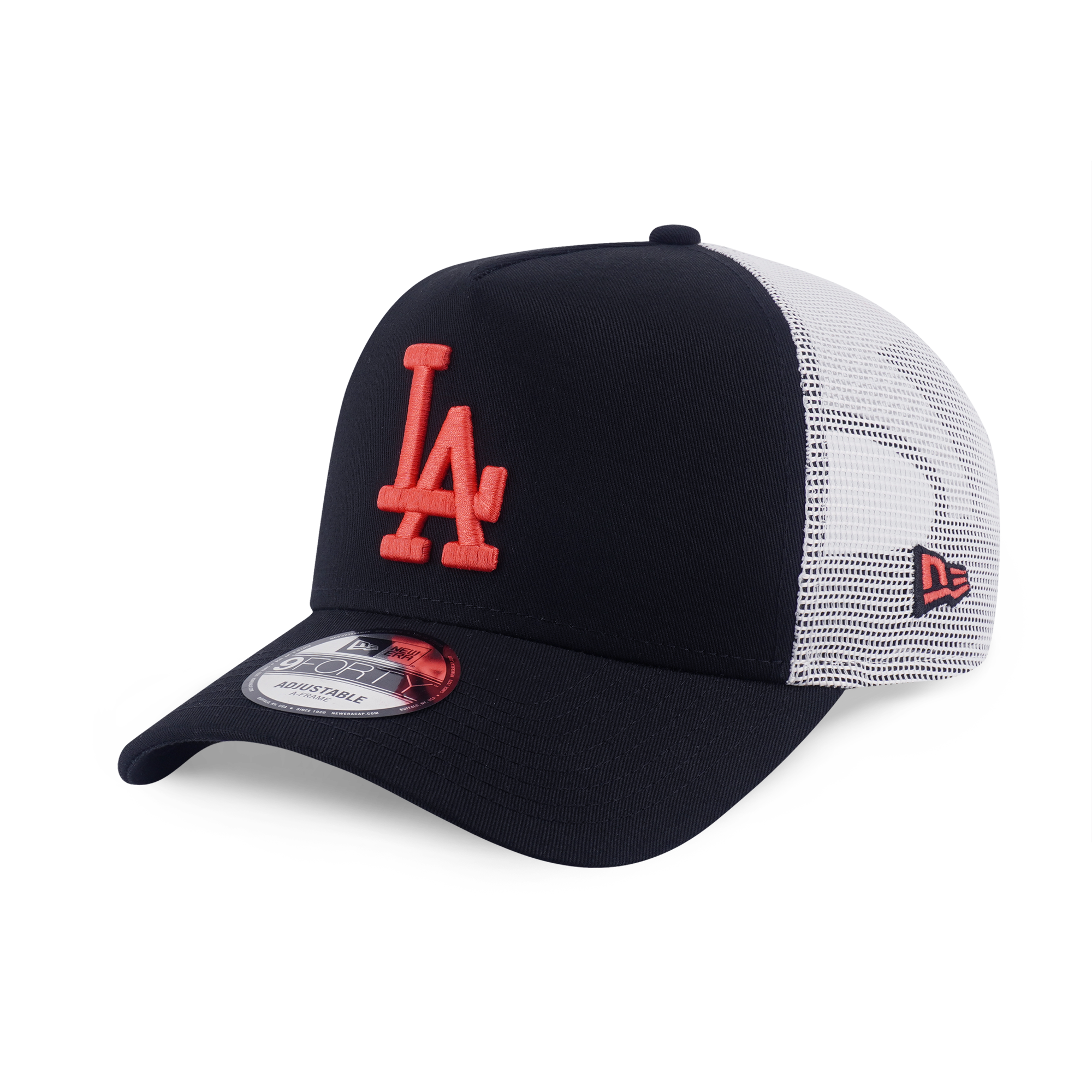LOS ANGELES DODGERS COLOR ERA 2-TONE WHITE REAR BLACK 9FORTY AF TRUCKER CAP