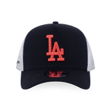 LOS ANGELES DODGERS COLOR ERA 2-TONE WHITE REAR BLACK 9FORTY AF TRUCKER CAP