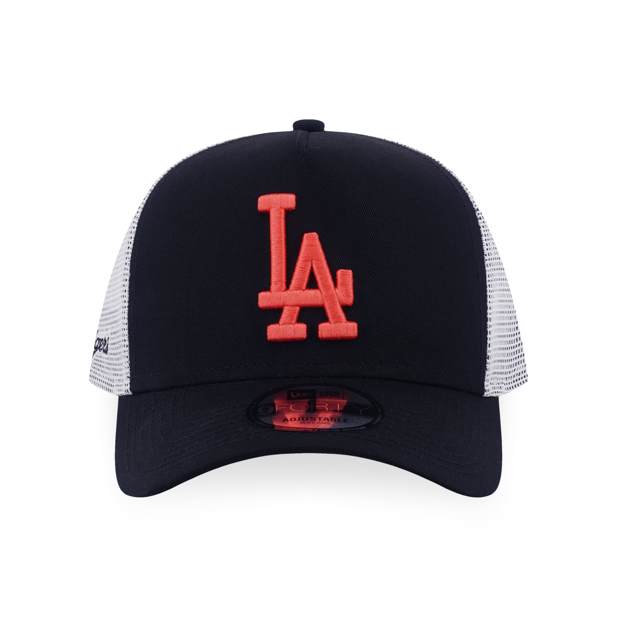 LOS ANGELES DODGERS COLOR ERA 2-TONE WHITE REAR BLACK 9FORTY AF TRUCKER CAP