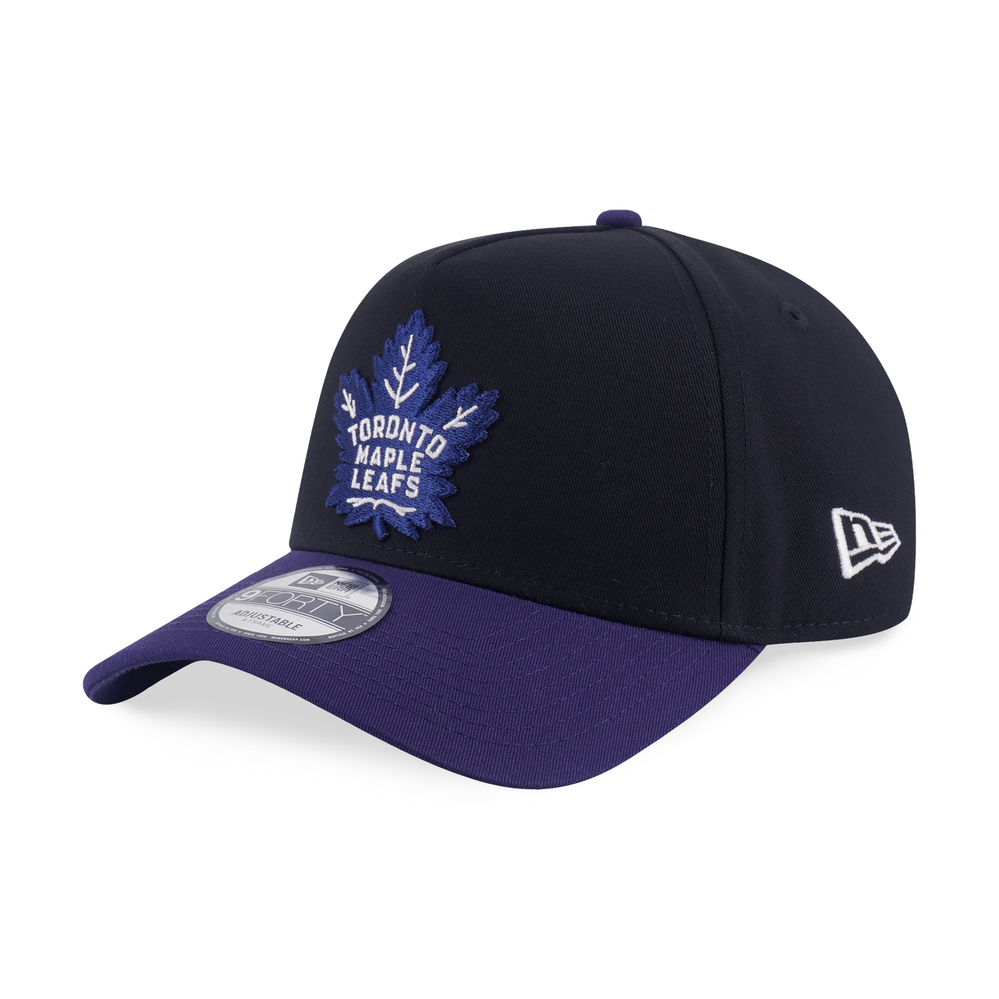 Toronto Maple Leafs NHL Team Logo 2-Tone Light Navy Visor Black 9Forty AF Cap