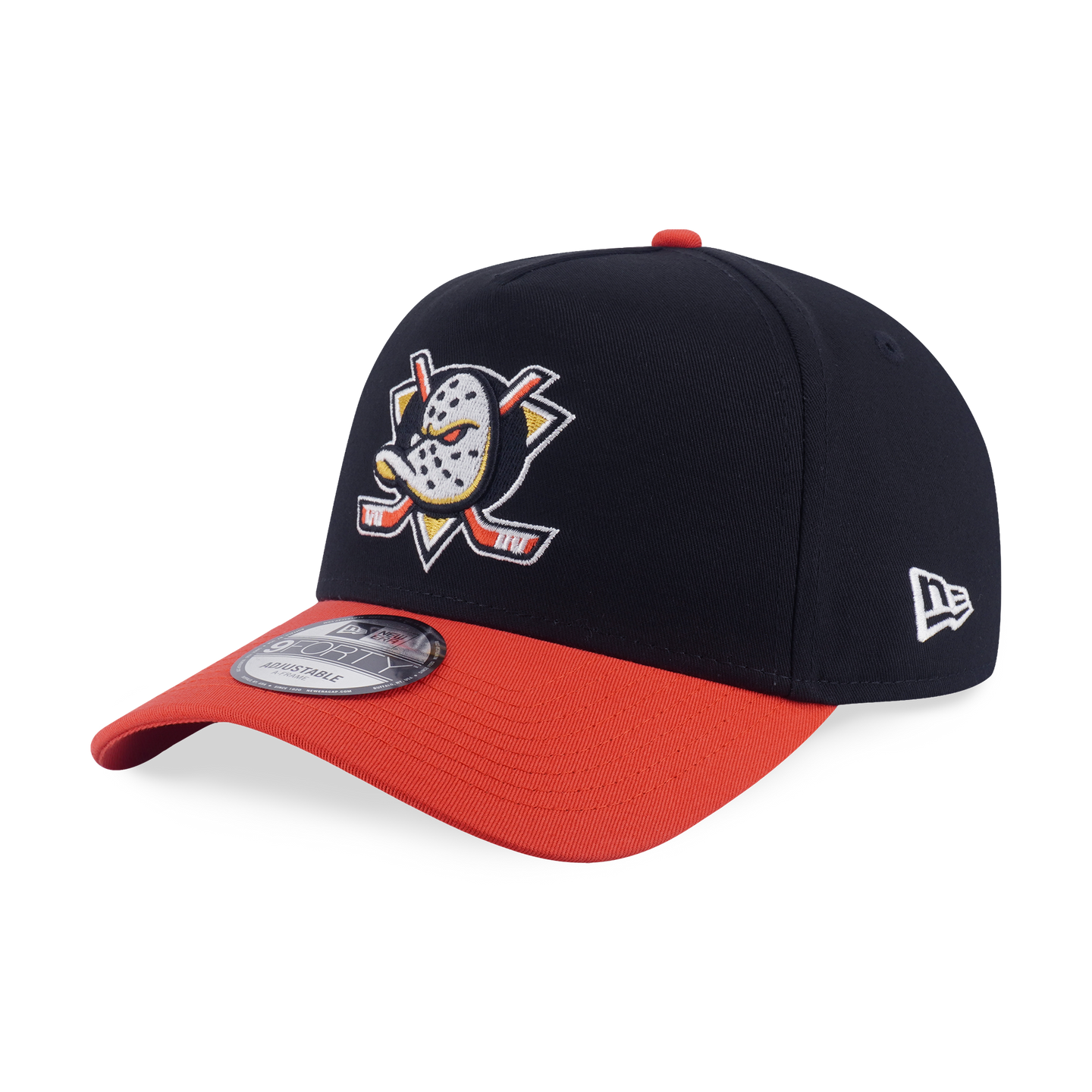 Anaheim Ducks NHL Team Logo 2-Tone Orange Visor Black 9Forty AF Cap