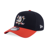 Anaheim Ducks NHL Team Logo 2-Tone Orange Visor Black 9Forty AF Cap