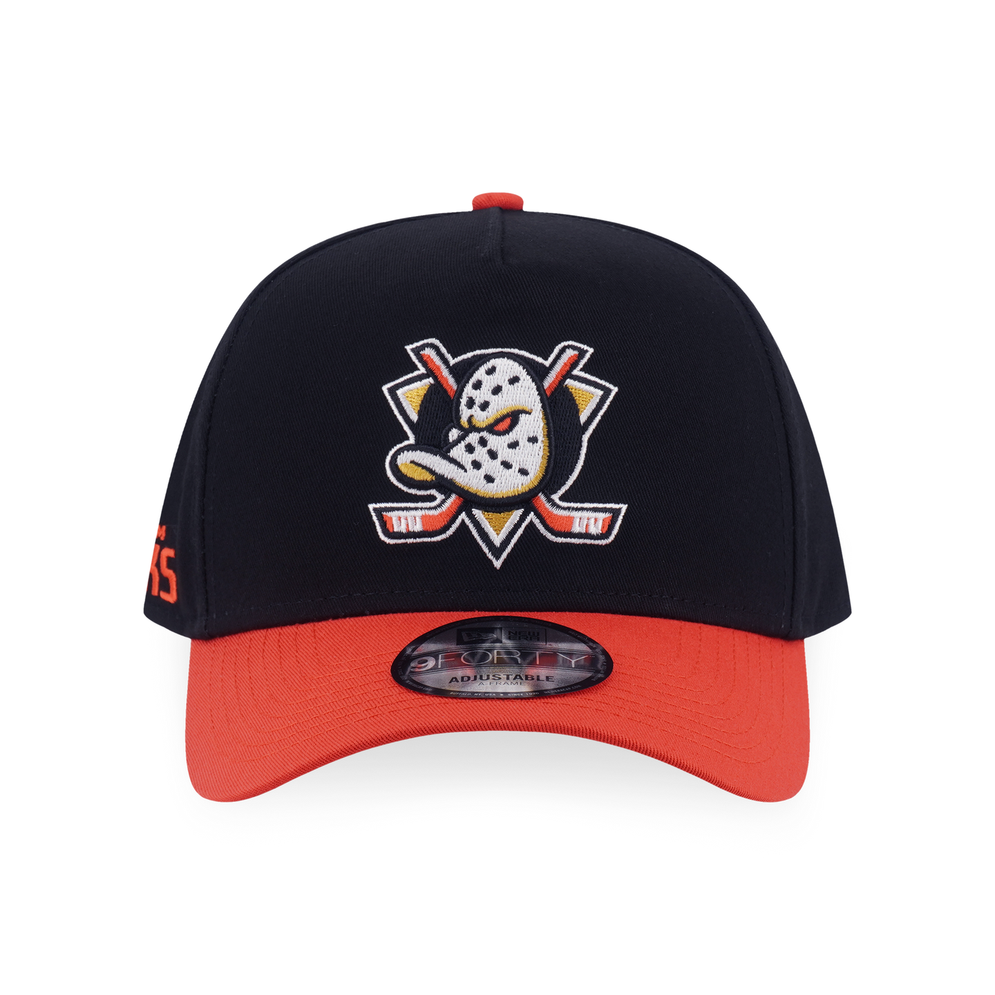 Anaheim Ducks NHL Team Logo 2-Tone Orange Visor Black 9Forty AF Cap