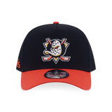 Anaheim Ducks NHL Team Logo 2-Tone Orange Visor Black 9Forty AF Cap