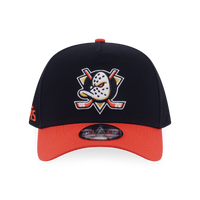 Anaheim Ducks NHL Team Logo 2-Tone Orange Visor Black 9Forty AF Cap