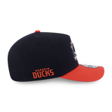 Anaheim Ducks NHL Team Logo 2-Tone Orange Visor Black 9Forty AF Cap