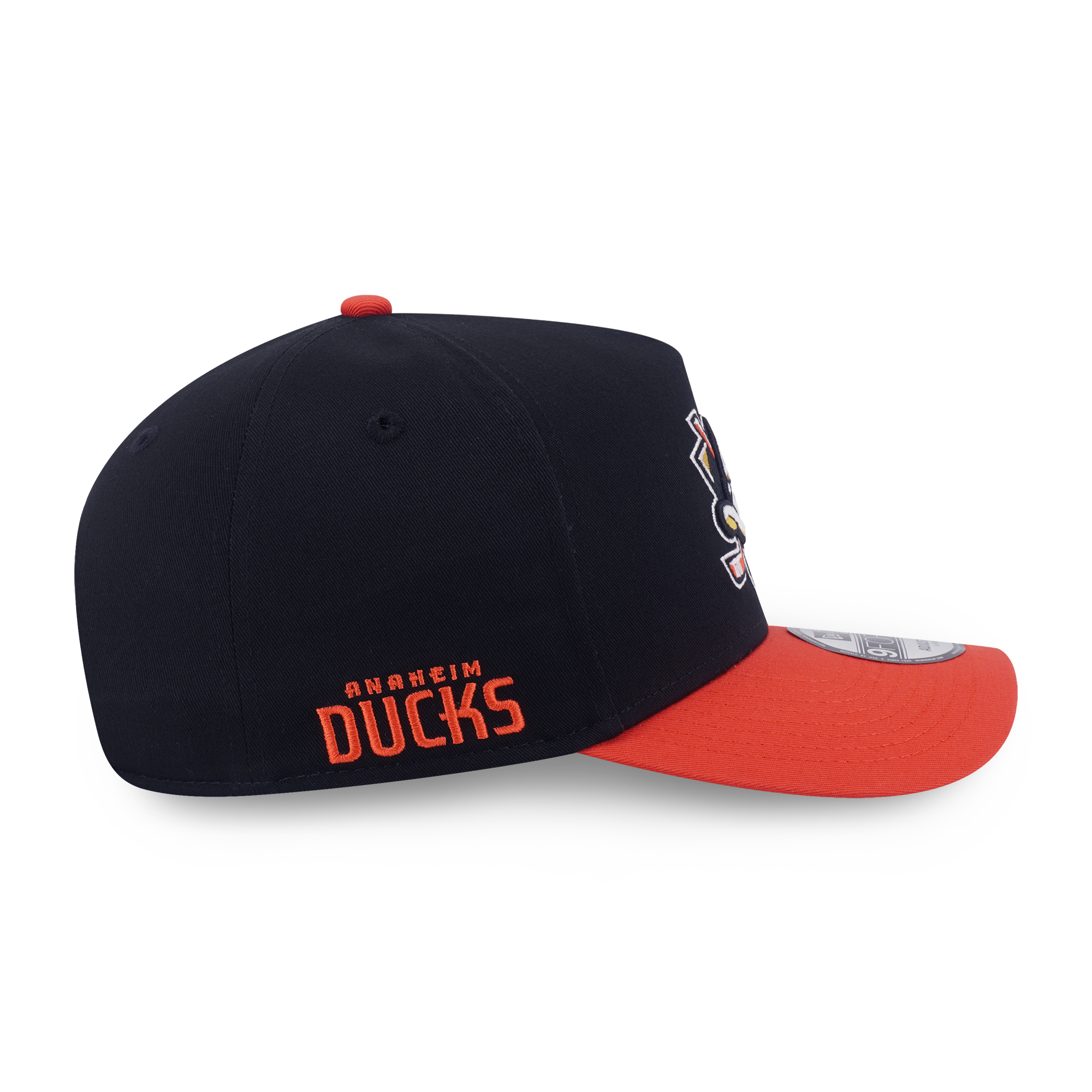 Anaheim Ducks NHL Team Logo 2-Tone Orange Visor Black 9Forty AF Cap