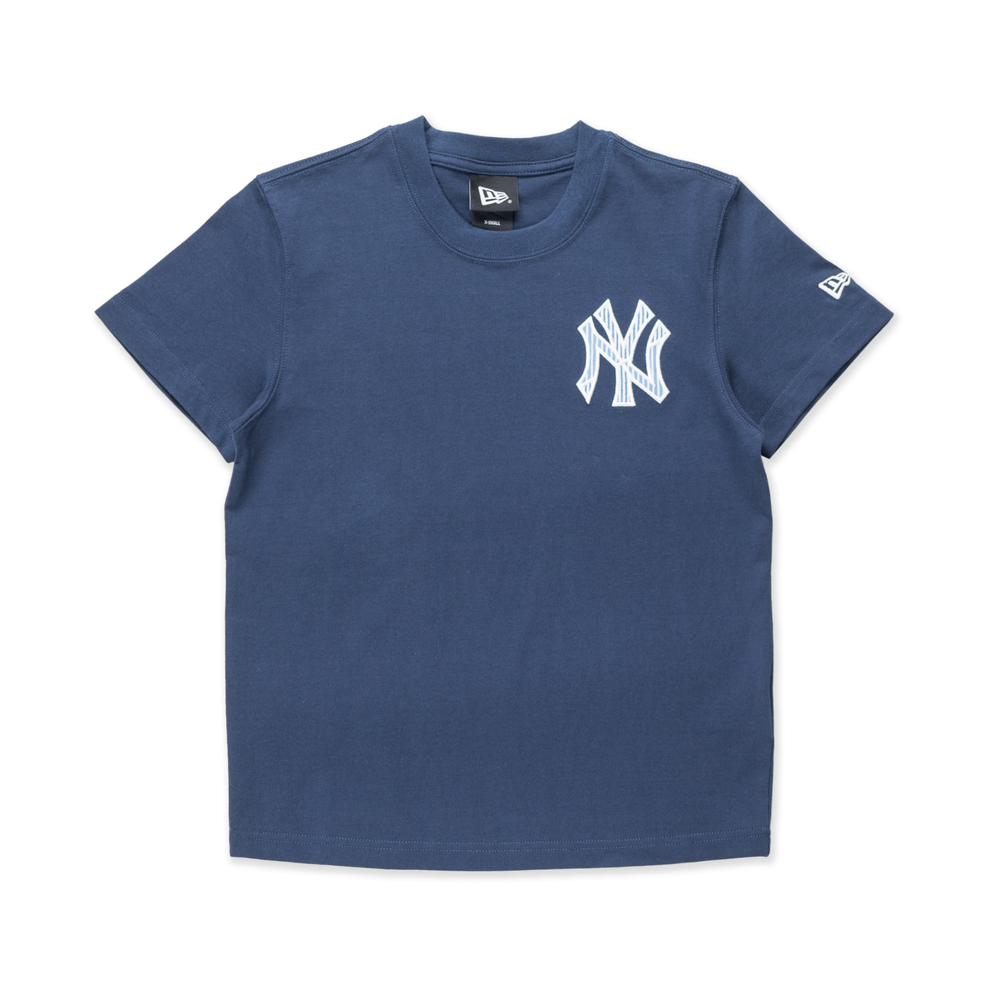 NEW YORK YANKEES PATCHWORK OCEANSIDE BLUE WOMEN SHORT SLEEVE T-SHIRT