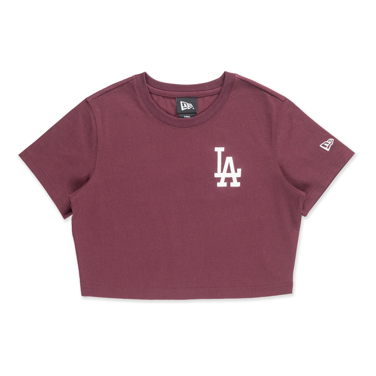 Los Angeles Dodgers Color Era Maroon Red Women Crop Tee