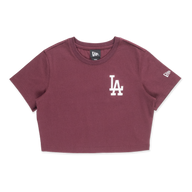 Los Angeles Dodgers Color Era Maroon Red Women Crop Tee