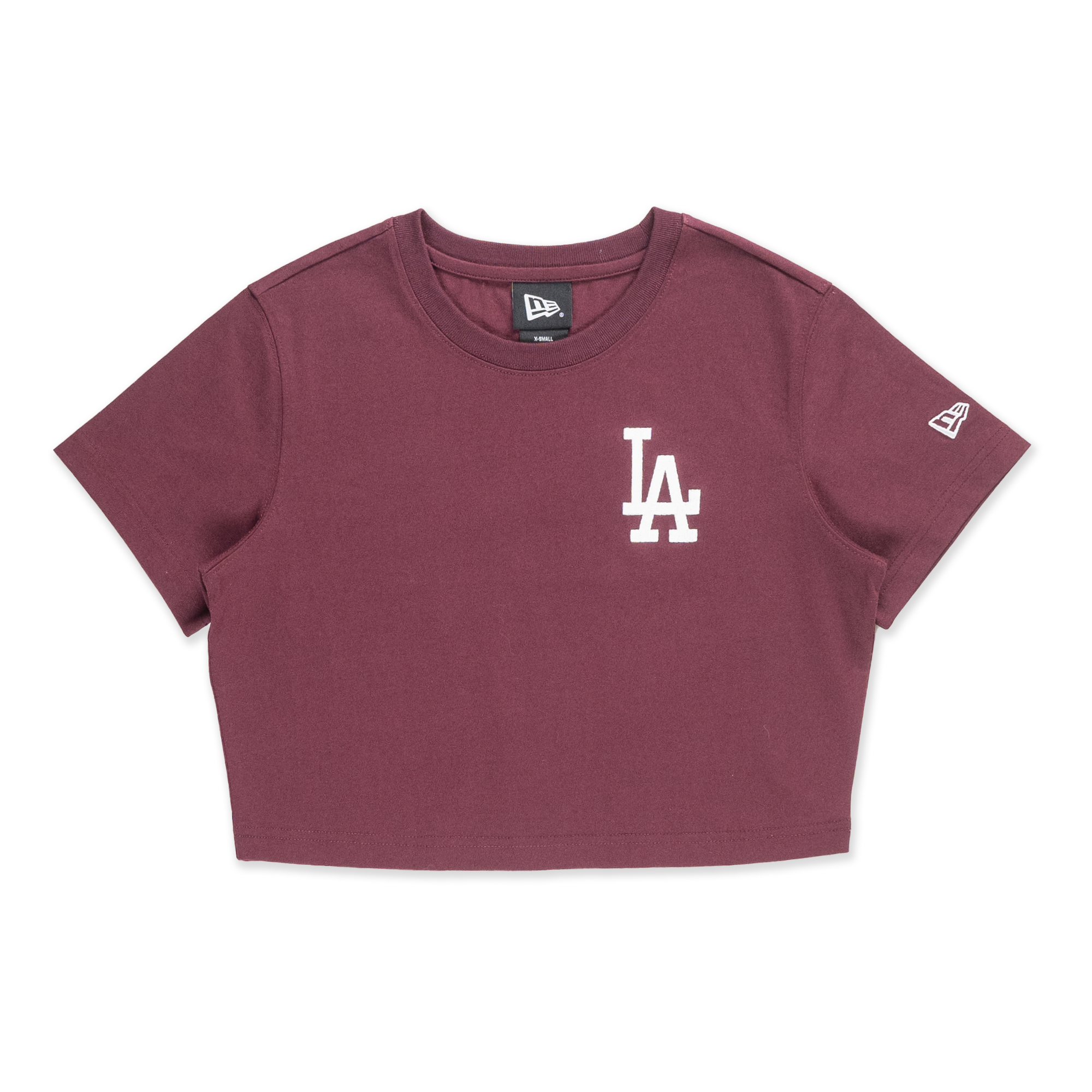 Los Angeles Dodgers Color Era Maroon Red Women Crop Tee