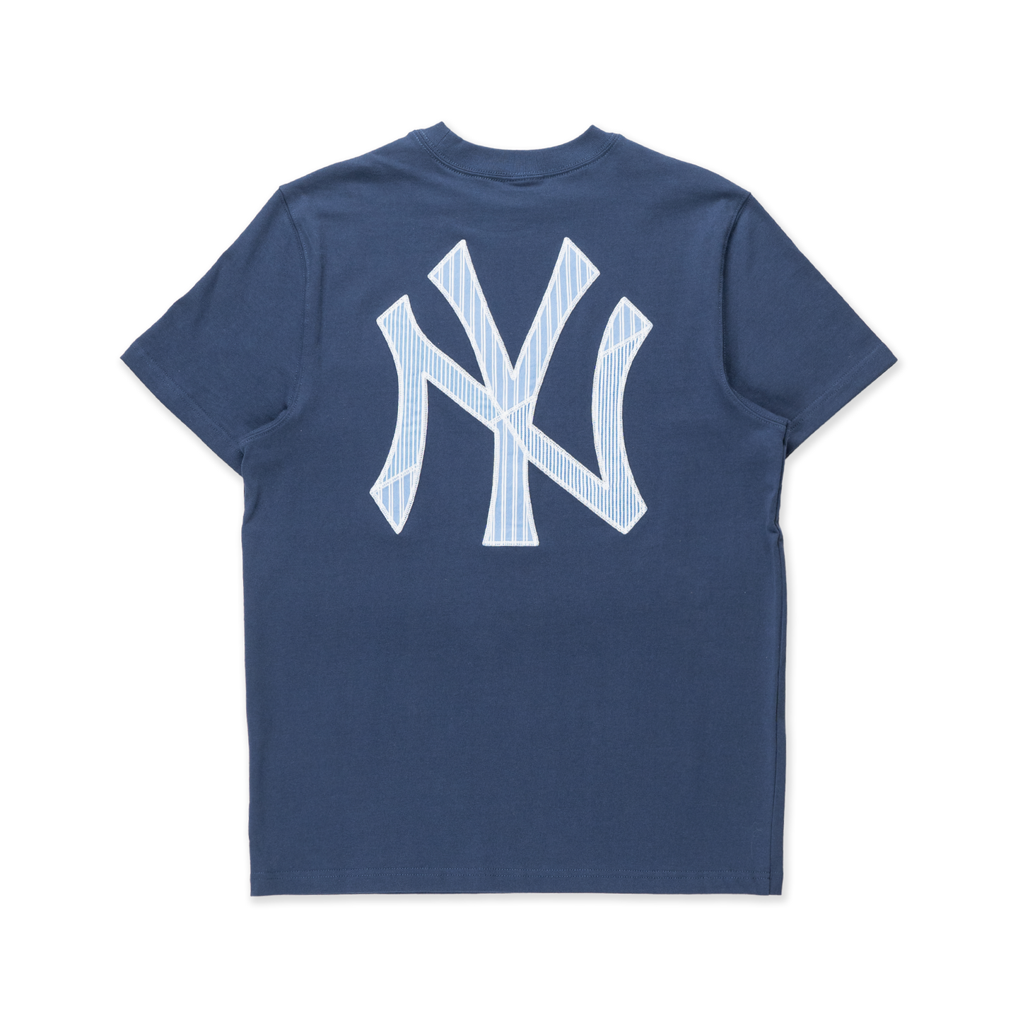 NEW YORK YANKEES PATCHWORK OCEANSIDE BLUE SHORT SLEEVE T-SHIRT