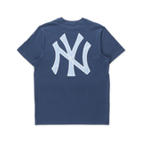 NEW YORK YANKEES PATCHWORK OCEANSIDE BLUE SHORT SLEEVE T-SHIRT
