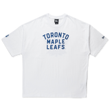 Toronto Maple Leafs NHL Team Logo White Oversized Short Sleeve T-Shirt