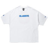 New York Islanders NHL Team Logo White Oversized Short Sleeve T-Shirt