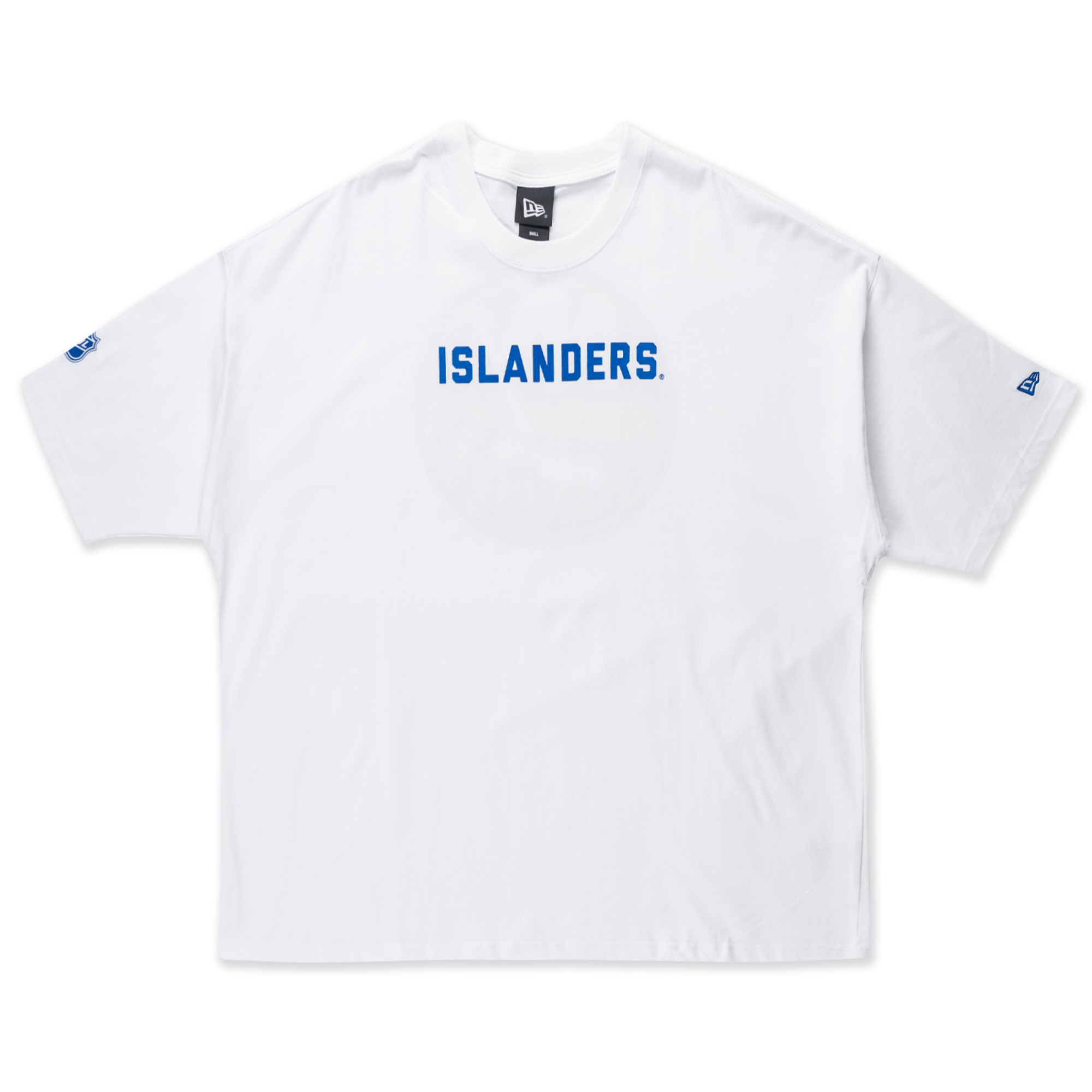 New York Islanders NHL Team Logo White Oversized Short Sleeve T-Shirt