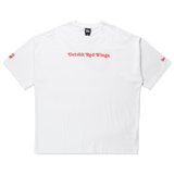 Detroit Red Wings NHL Team Logo White Oversized Short Sleeve T-Shirt