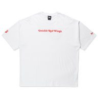 Detroit Red Wings NHL Team Logo White Oversized Short Sleeve T-Shirt