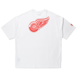 Detroit Red Wings NHL Team Logo White Oversized Short Sleeve T-Shirt
