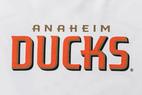 Anaheim Ducks NHL Team Logo White Oversized Short Sleeve T-Shirt