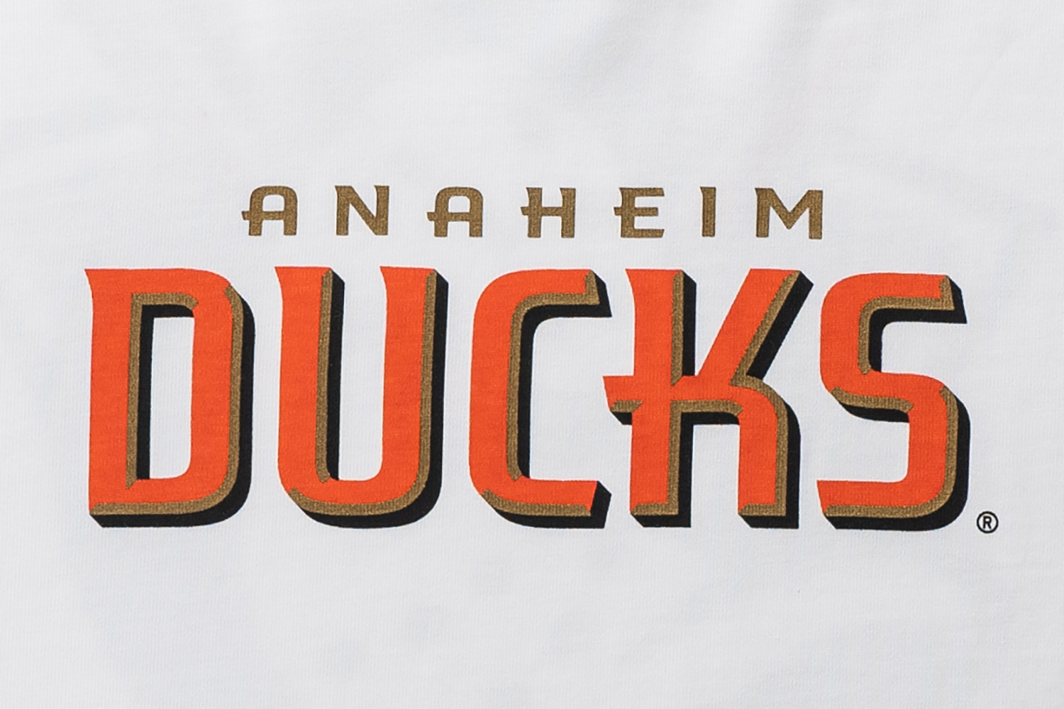 Anaheim Ducks NHL Team Logo White Oversized Short Sleeve T-Shirt