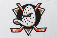 Anaheim Ducks NHL Team Logo White Oversized Short Sleeve T-Shirt