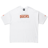 Anaheim Ducks NHL Team Logo White Oversized Short Sleeve T-Shirt