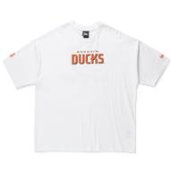 Anaheim Ducks NHL Team Logo White Oversized Short Sleeve T-Shirt