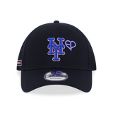 NEW ERA X MLB X BLACKPINK 2025 NEW YORK METS BLACK 9FORTY CAP