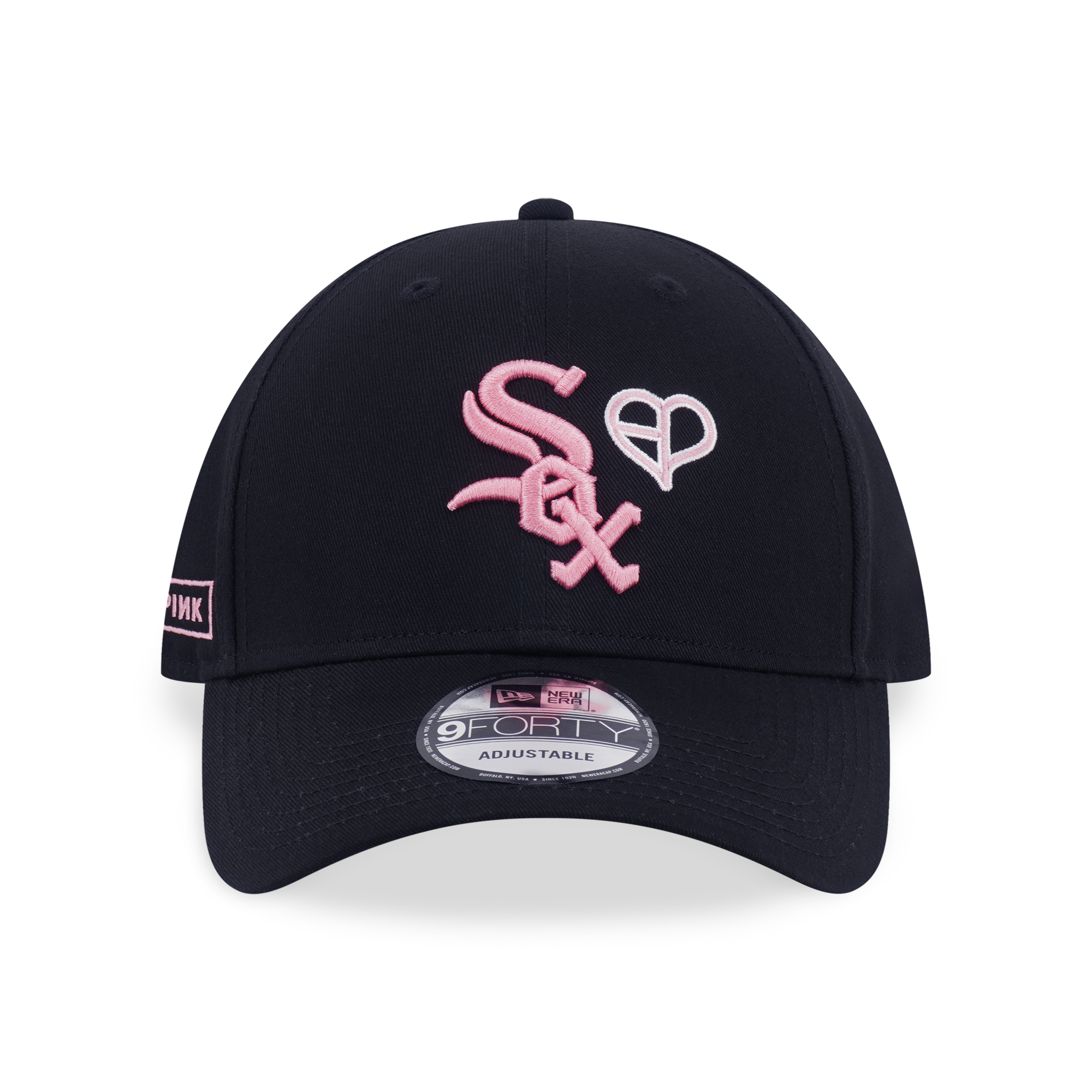 NEW ERA X MLB X BLACKPINK 2025 CHICAGO WHITE SOX BLACK 9FORTY CAP