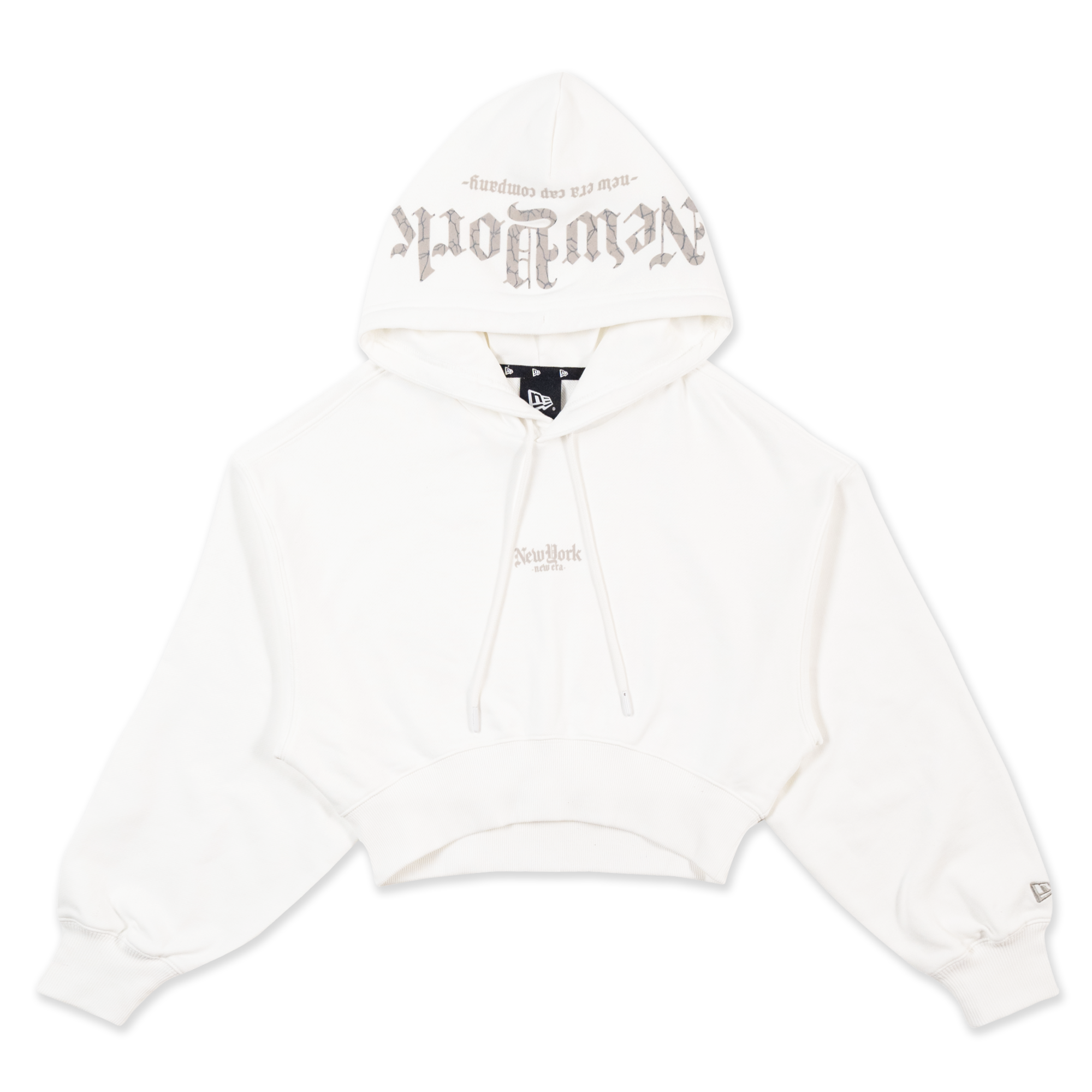 NEW ERA ODE TO NY WHTE WOMEN CROP HOODIE