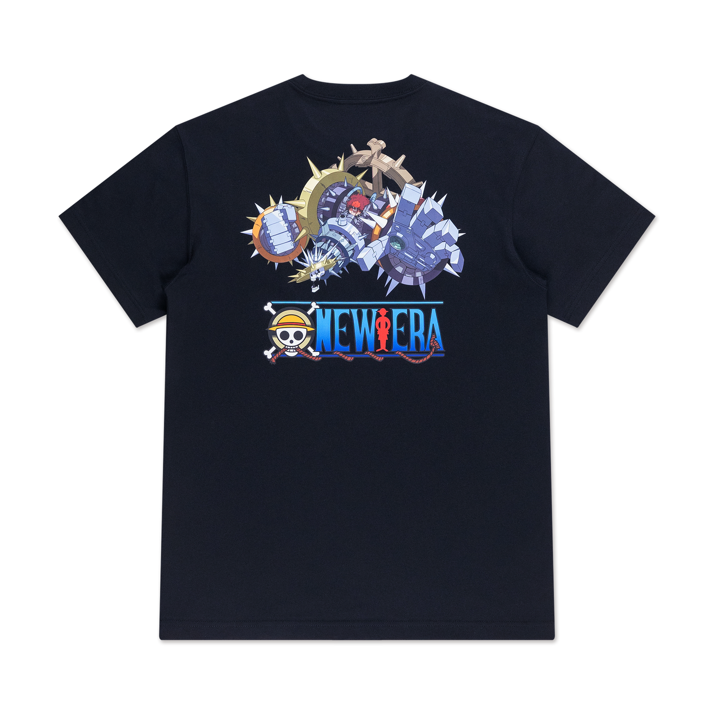 NEW ERA X ONE PIECE GEAR 5 MAGNET MAGNET FRUIT BLACK SHORT SLEEVE T-SHIRT
