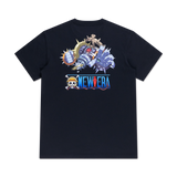 NEW ERA X ONE PIECE GEAR 5 MAGNET MAGNET FRUIT BLACK SHORT SLEEVE T-SHIRT