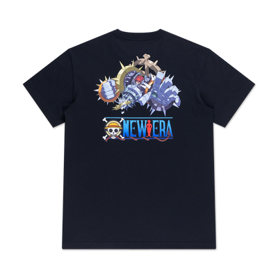 NEW ERA X ONE PIECE GEAR 5 MAGNET MAGNET FRUIT BLACK SHORT SLEEVE T-SHIRT