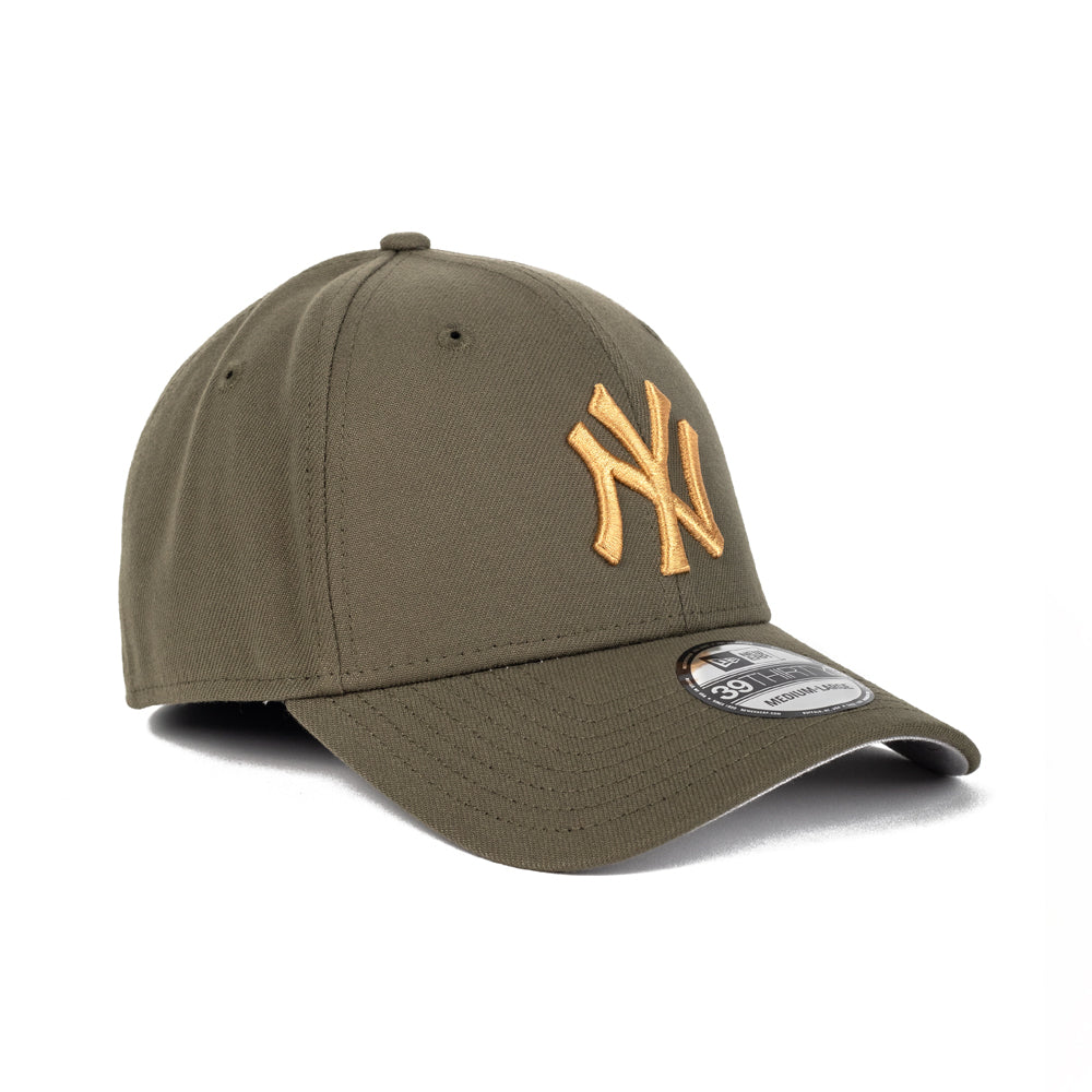 NEW ERA 39THIRTY MLB NEW YORK YANKEES OLIVE STRETCH FITTED CAP