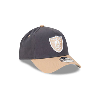 LAS VEGAS RAIDERS MIDNIGHT DESERT CAMEL VISOR GRAPHITE 9FORTY AF CAP