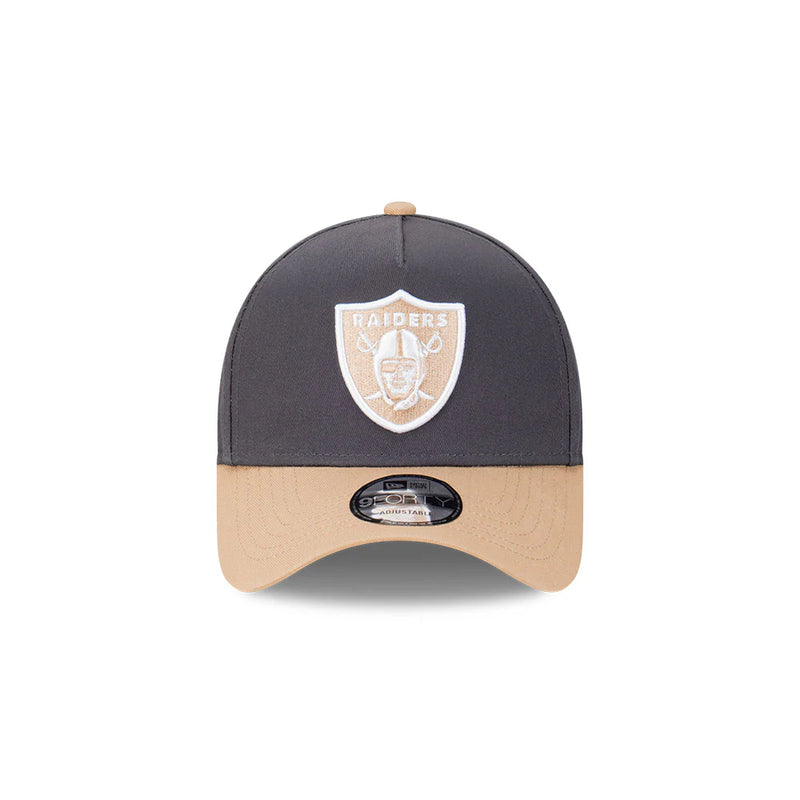 LAS VEGAS RAIDERS MIDNIGHT DESERT CAMEL VISOR GRAPHITE 9FORTY AF CAP