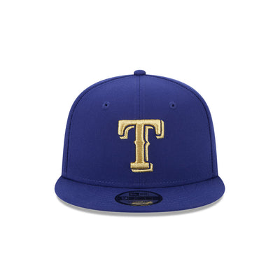 Texas Rangers MLB Gold Dark Blue 9FIFTY Snapback Cap