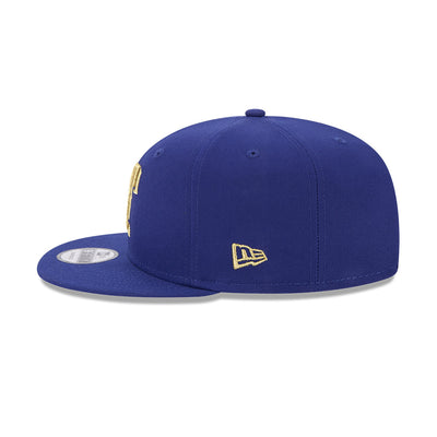 Texas Rangers MLB Gold Dark Blue 9FIFTY Snapback Cap