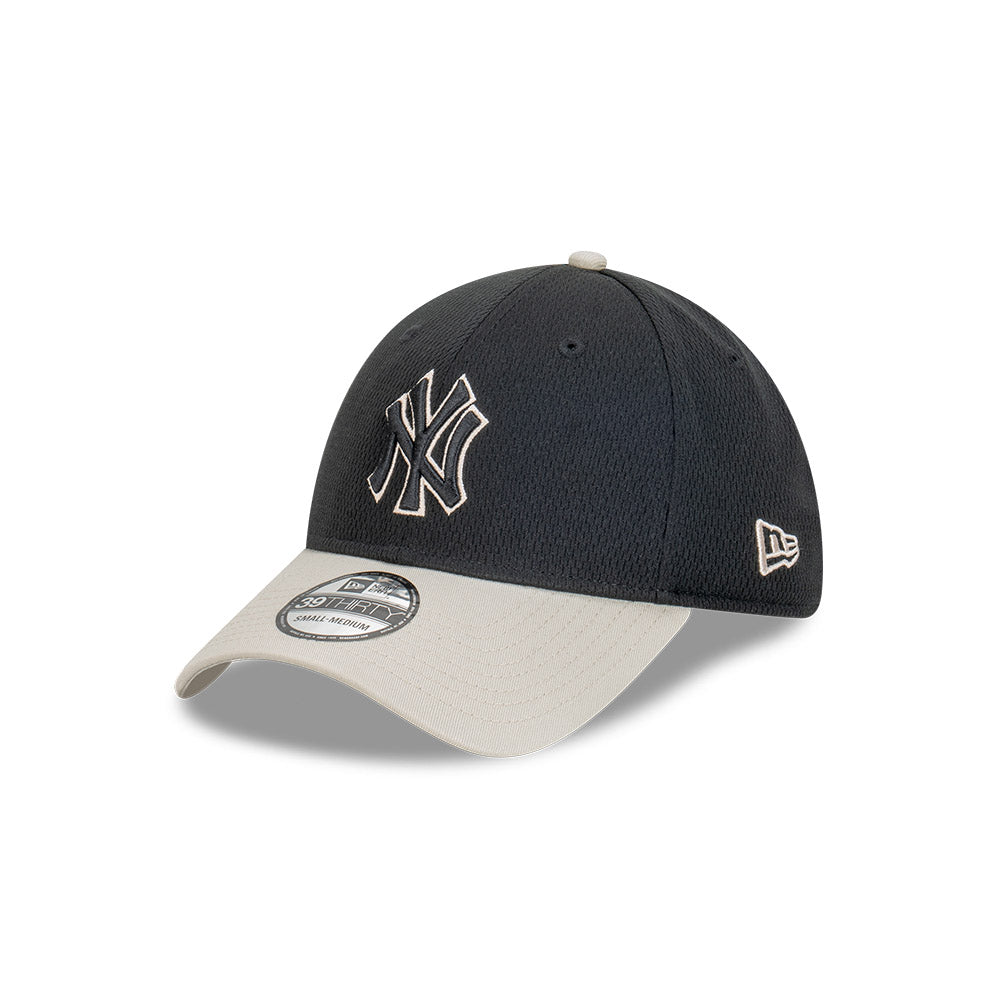 New York Yankees Dashmark Black 2-Tone Stone Visor Black 39thirty Cap