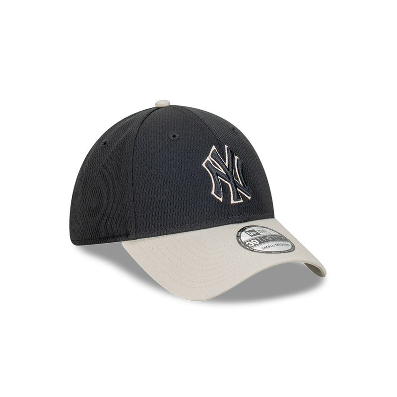 New York Yankees Dashmark Black 2-Tone Stone Visor Black 39thirty Cap