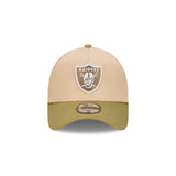 Las Vegas Raiders Beansprout 2-Tone Moss Green Visor Oat Milk 9Forty AF Cap