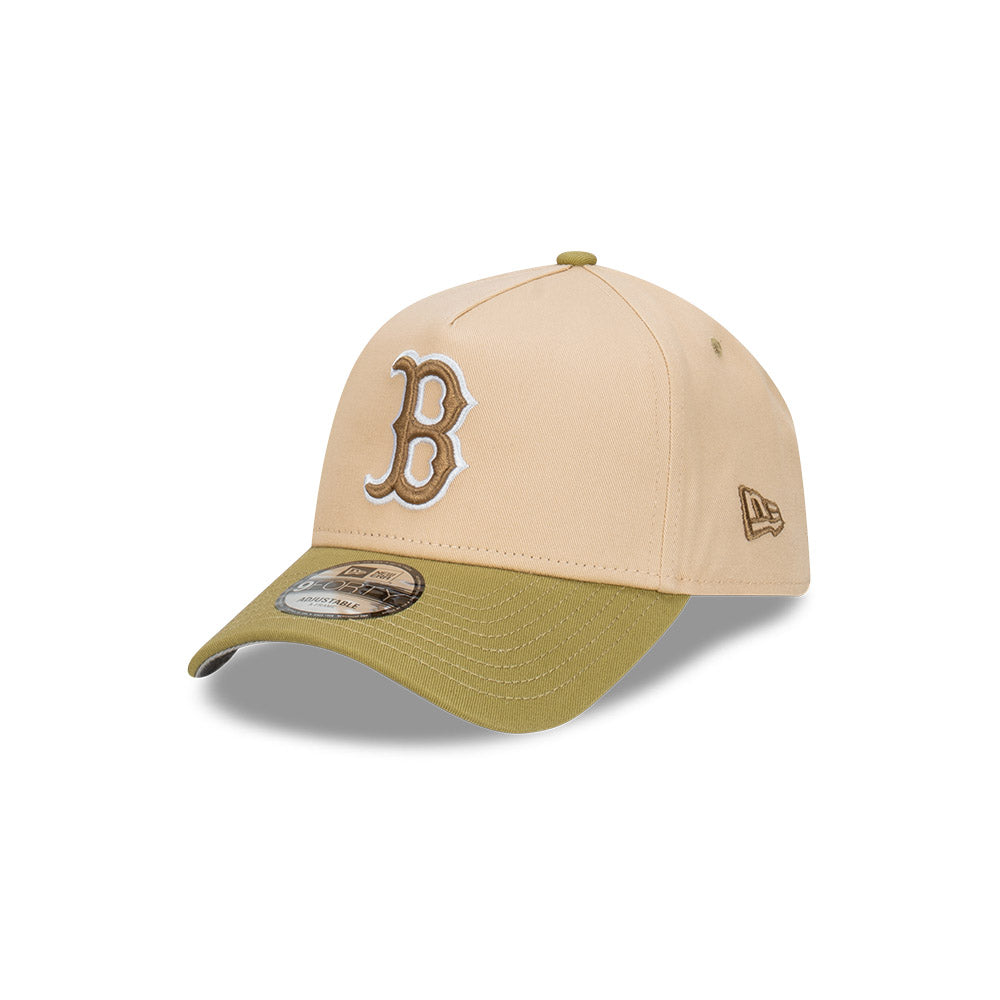 Boston Red Sox Beansprout 2-Tone Moss Green Visor Oat Milk 9Forty AF Cap