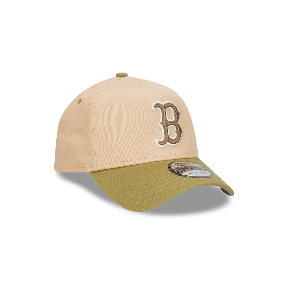 Boston Red Sox Beansprout 2-Tone Moss Green Visor Oat Milk 9Forty AF Cap