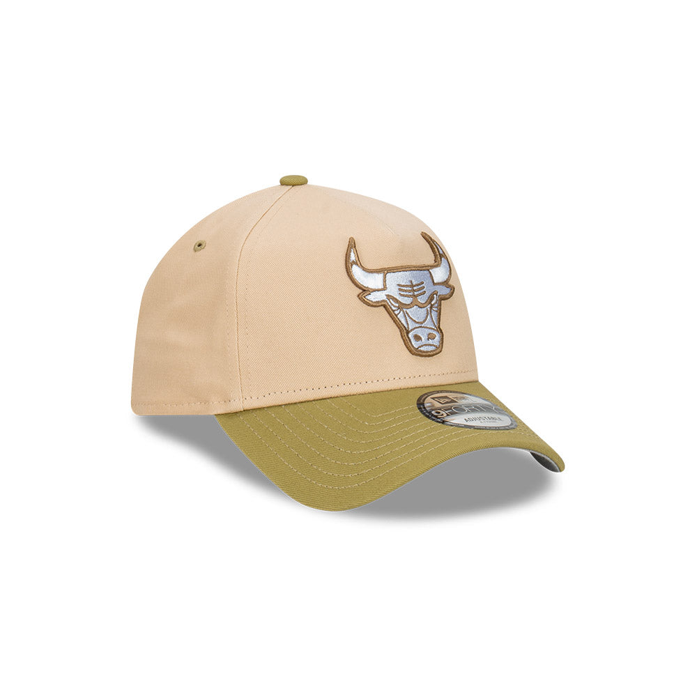 Chicago Bulls Beansprout 2-Tone Moss Green Visor Oat Milk 9Forty AF Cap