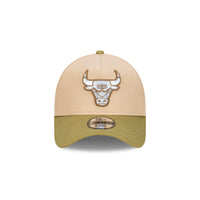Chicago Bulls Beansprout 2-Tone Moss Green Visor Oat Milk 9Forty AF Cap