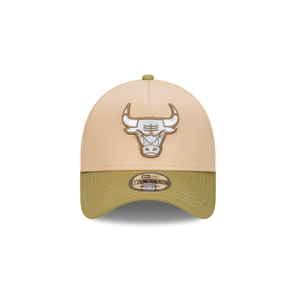 Chicago Bulls Beansprout 2-Tone Moss Green Visor Oat Milk 9Forty AF Cap