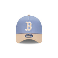 Boston Red Sox Blueberry Cream 2-Tone Oat Milk Visor Iris Flower 9Forty AF Cap