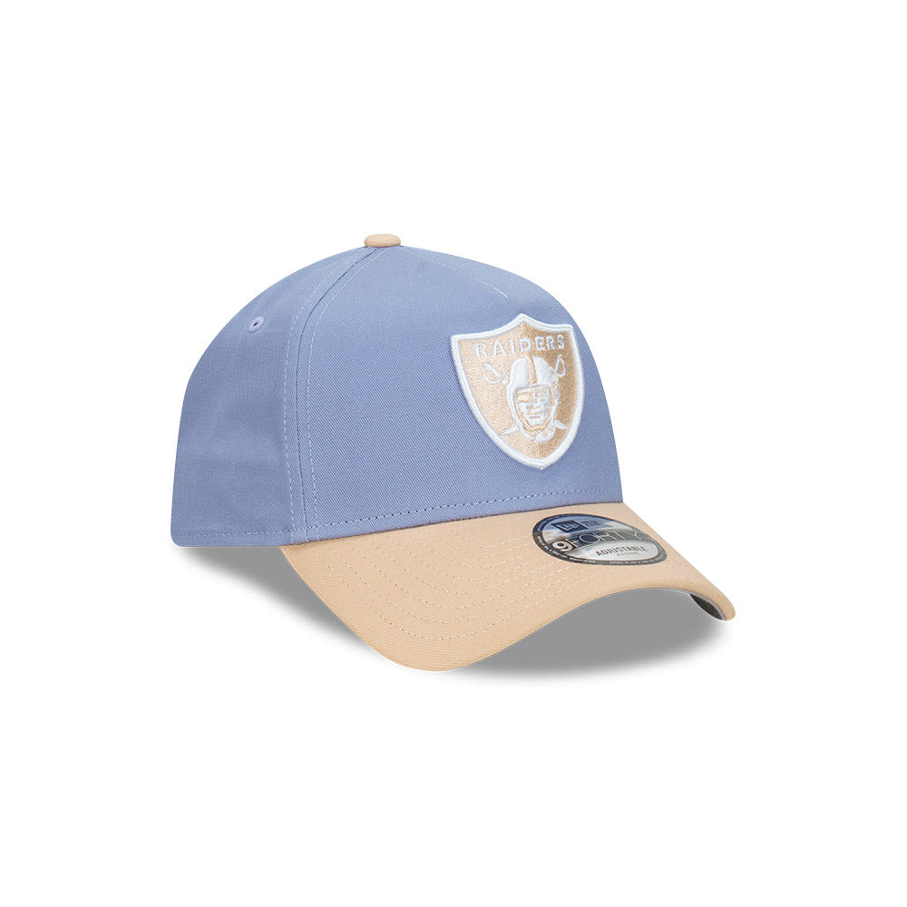 Las Vegas Raiders Blueberry Cream 2-Tone Oat Milk Visor Iris Flower 9Forty AF Cap